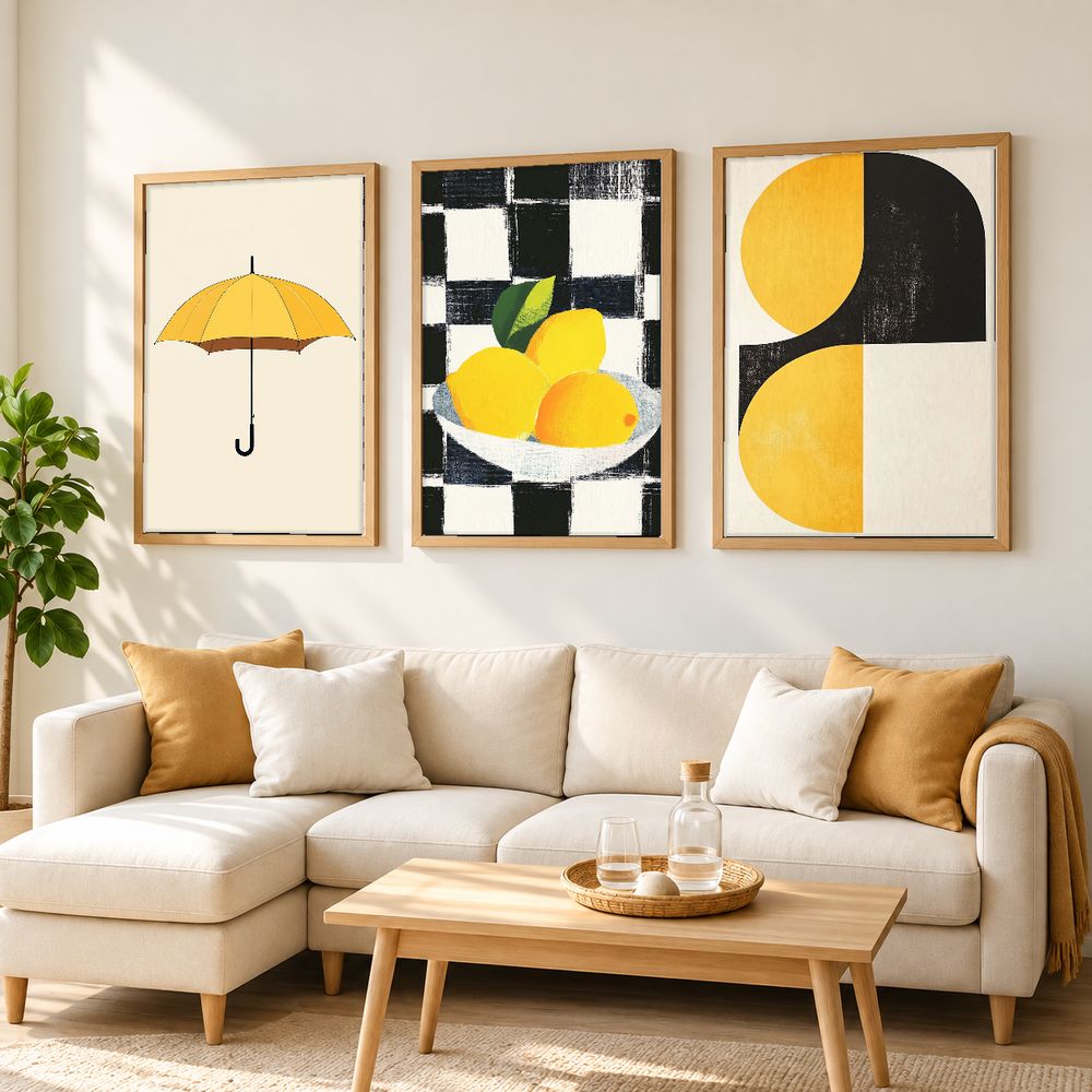 Set de 3 cuadros decorativos que combinan