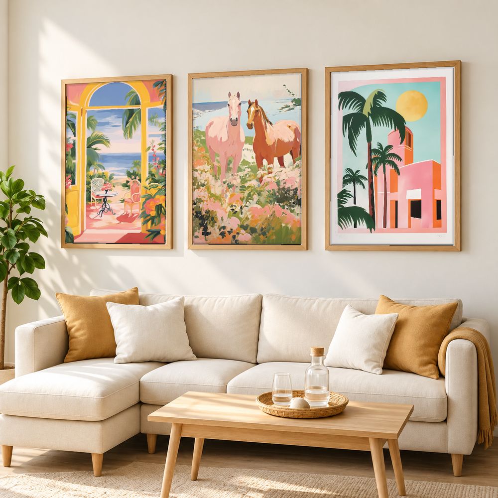 Set de 3 cuadros decorativos que combinan