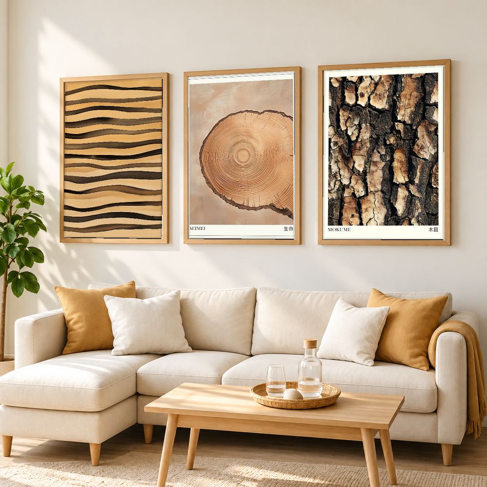 Set de 3 cuadros decorativos que combinan