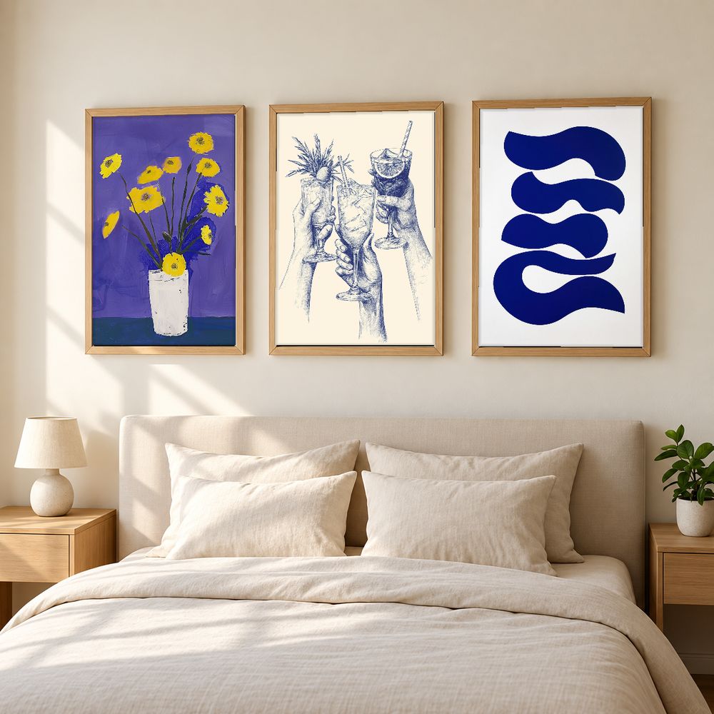 Set de 3 cuadros decorativos que combinan