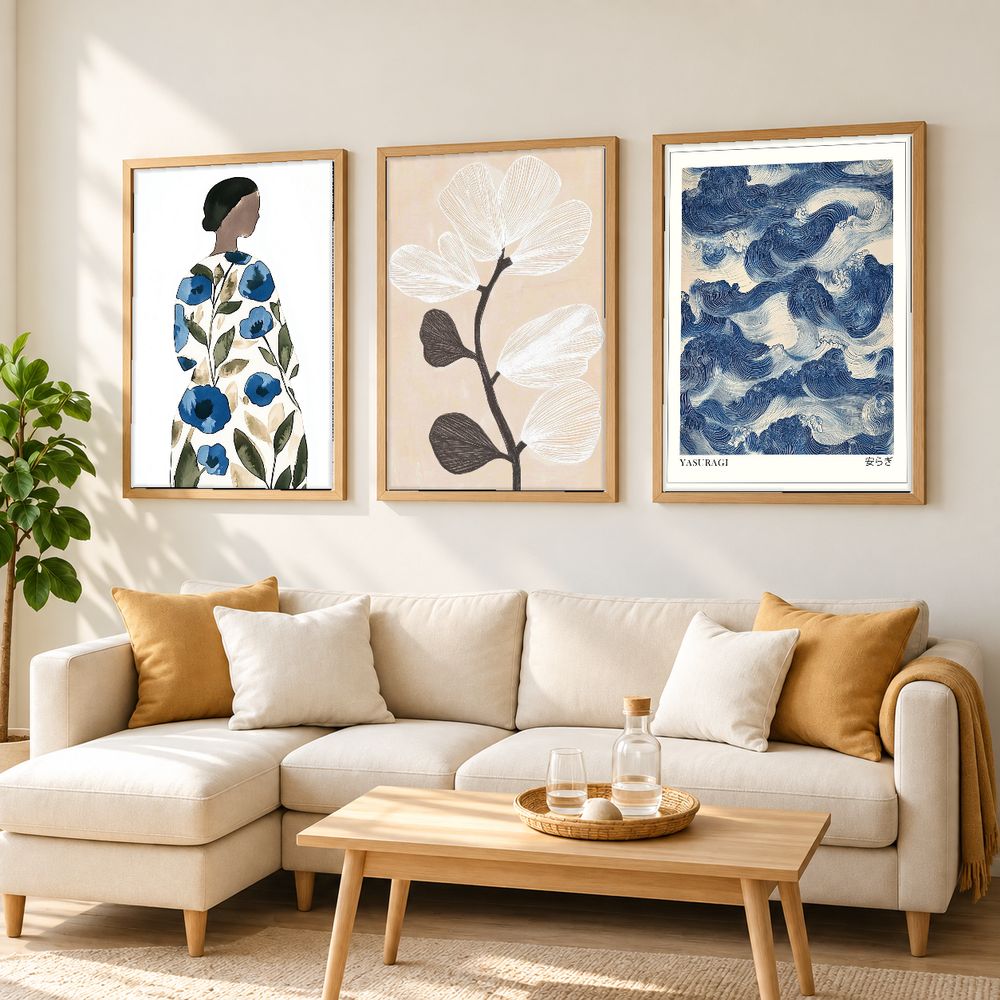 Set de 3 cuadros decorativos que combinan