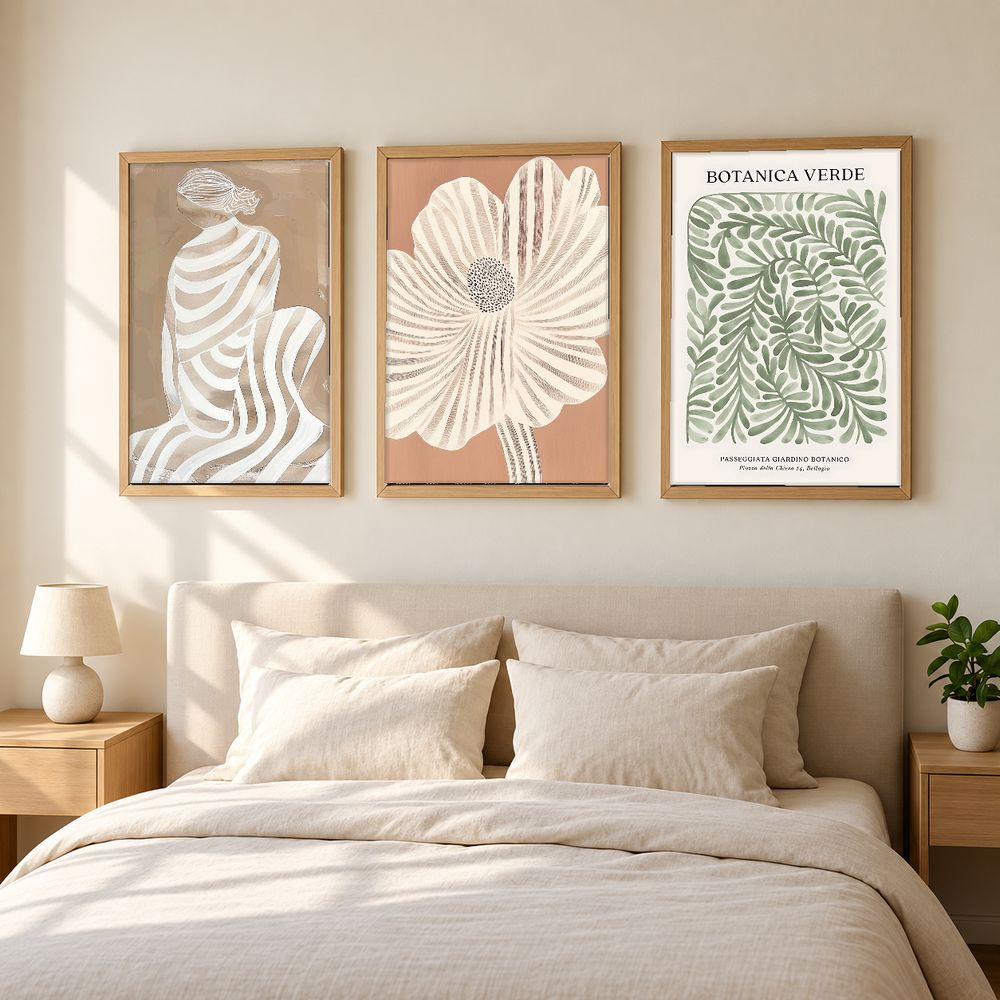 Set de 3 cuadros decorativos que combinan