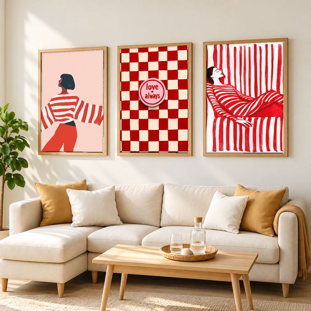 Set de 3 cuadros decorativos que combinan