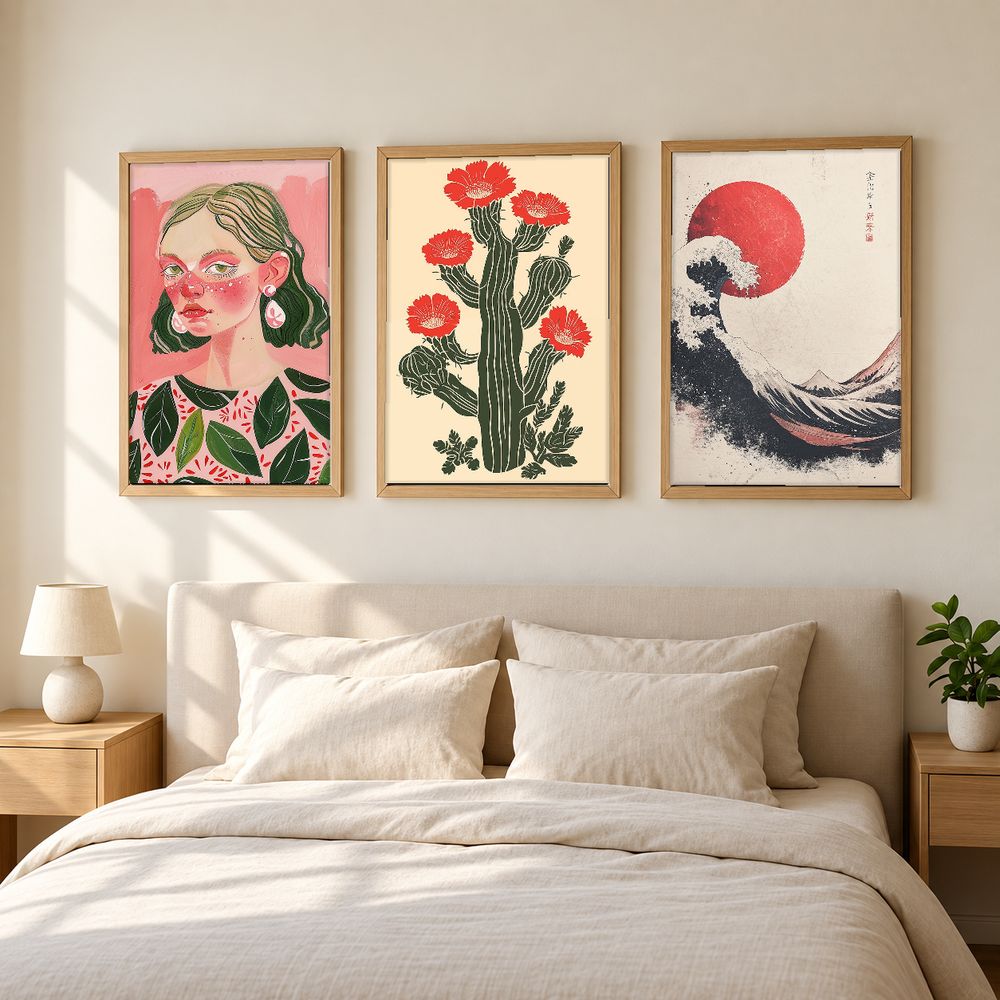 Set de 3 cuadros decorativos que combinan