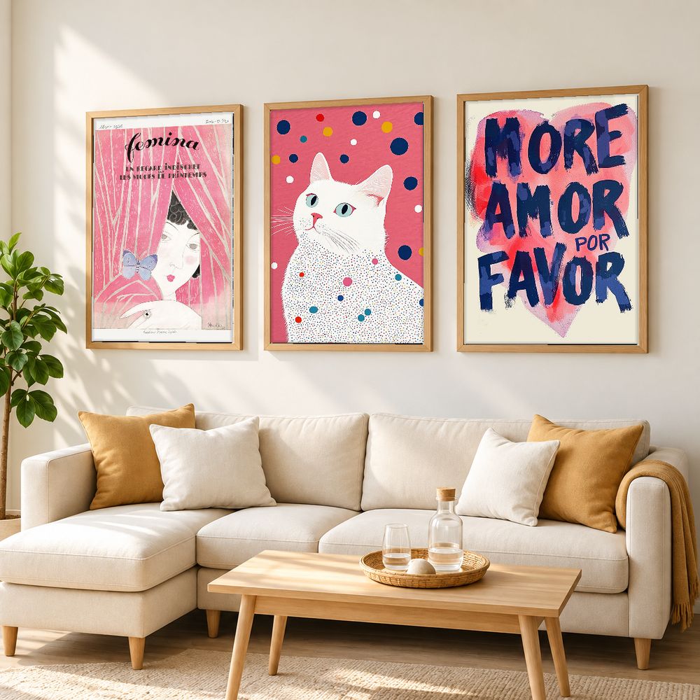 Set de 3 cuadros decorativos que combinan