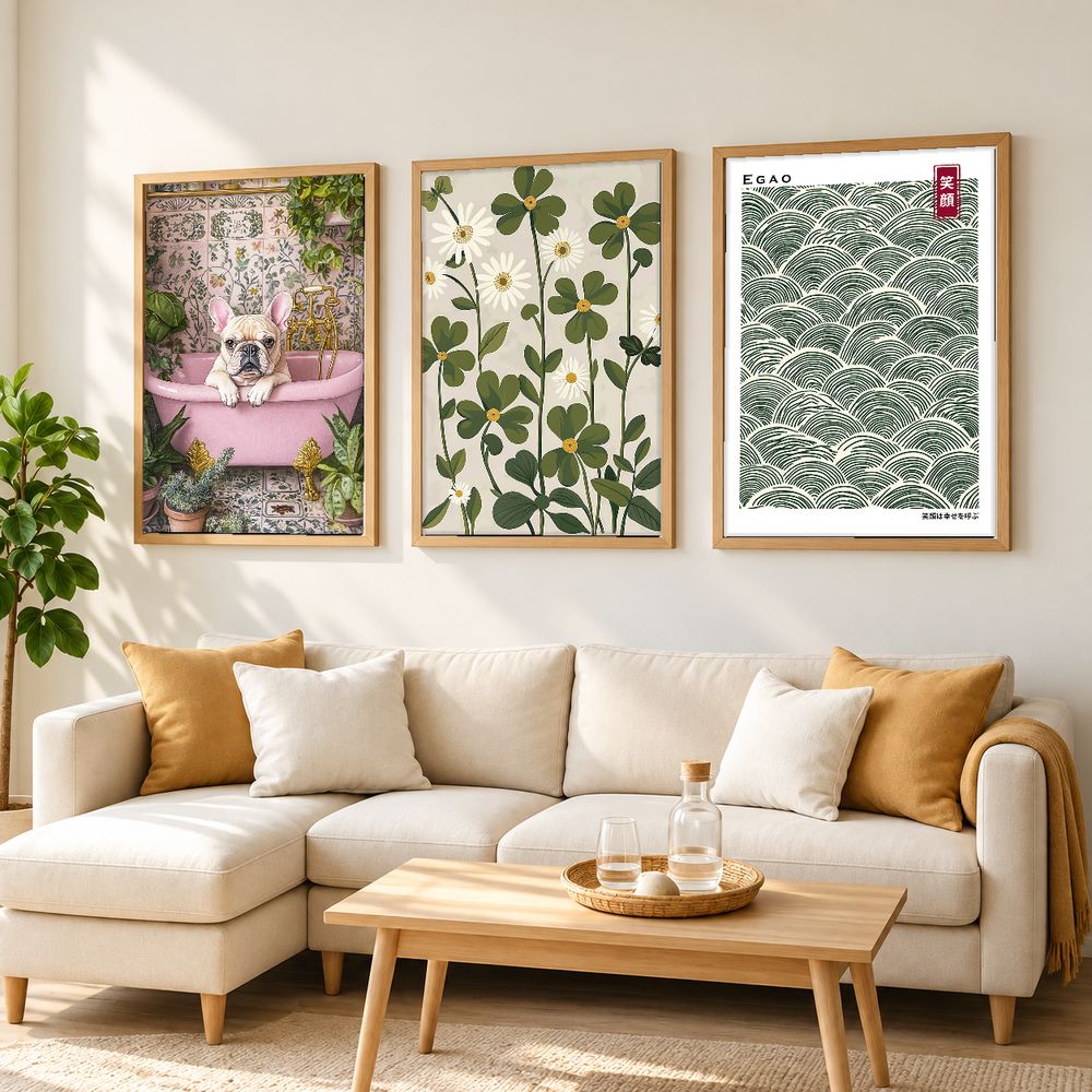 Set de 3 cuadros decorativos que combinan