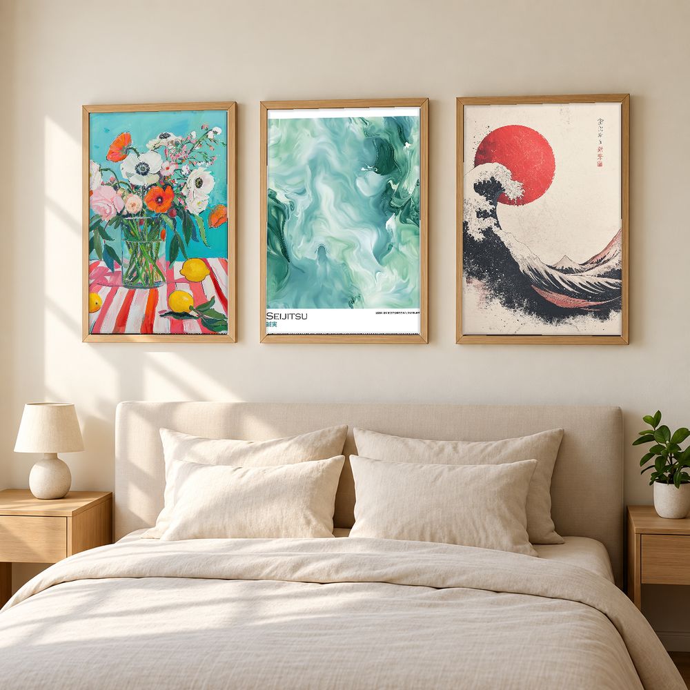Set de 3 cuadros decorativos que combinan