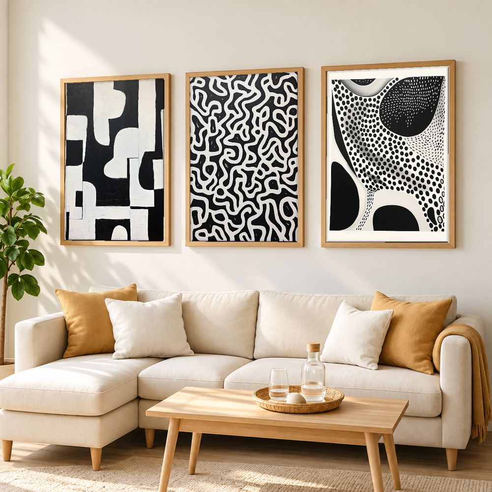 Set de 3 cuadros decorativos que combinan