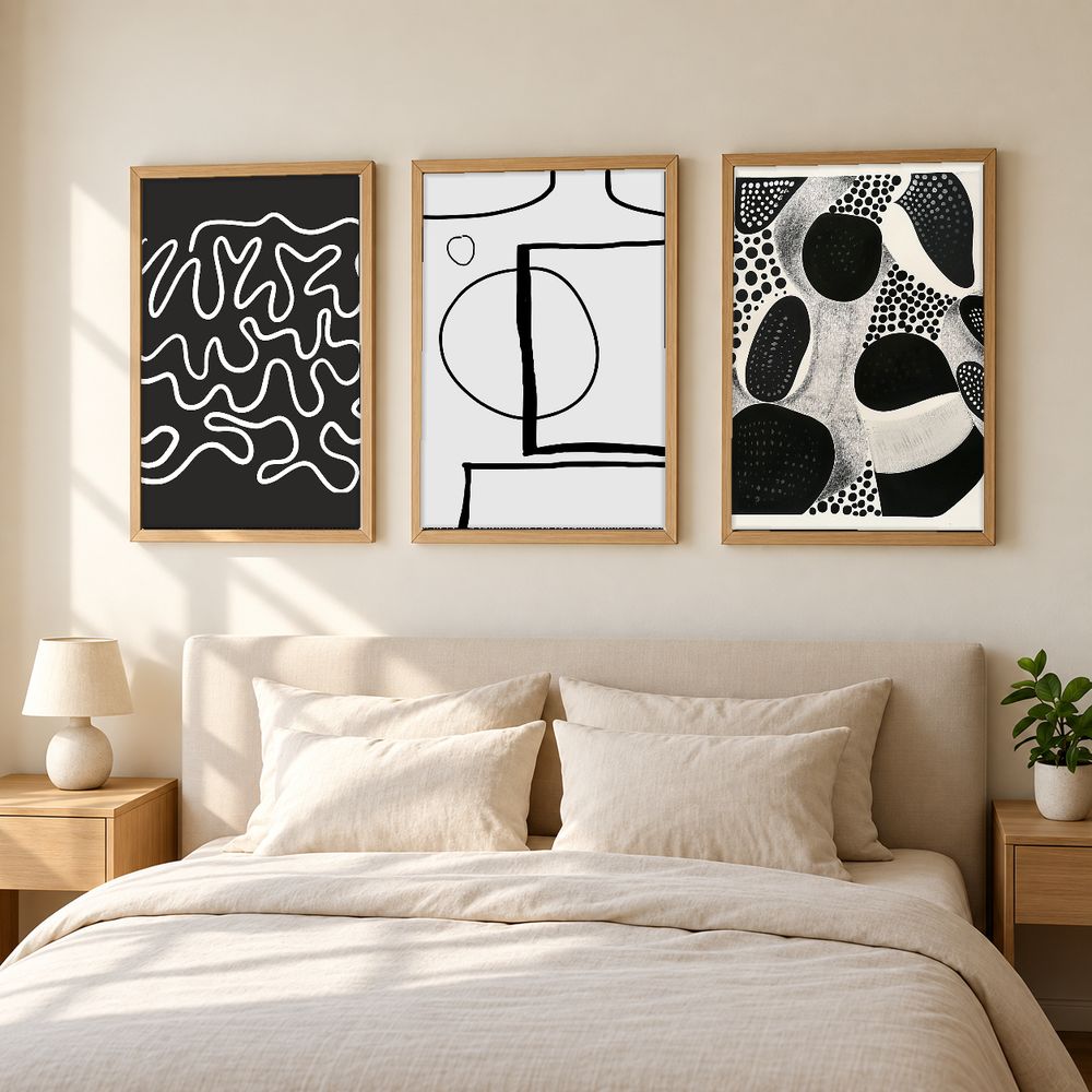 Set de 3 cuadros decorativos que combinan
