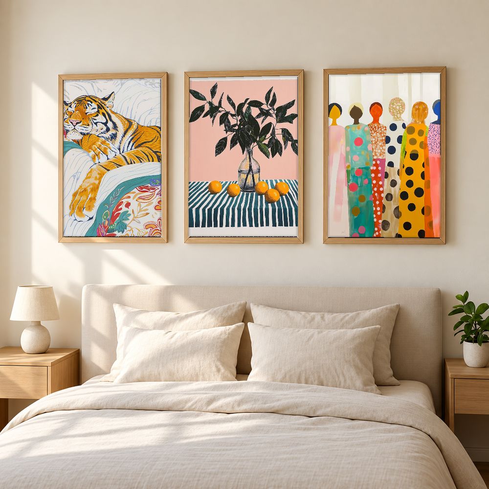 Set de 3 cuadros decorativos que combinan