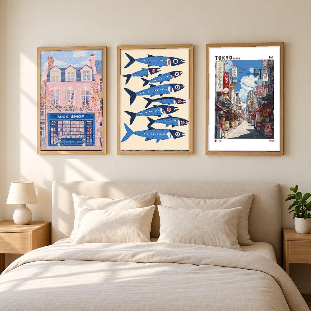 Set de 3 cuadros decorativos que combinan