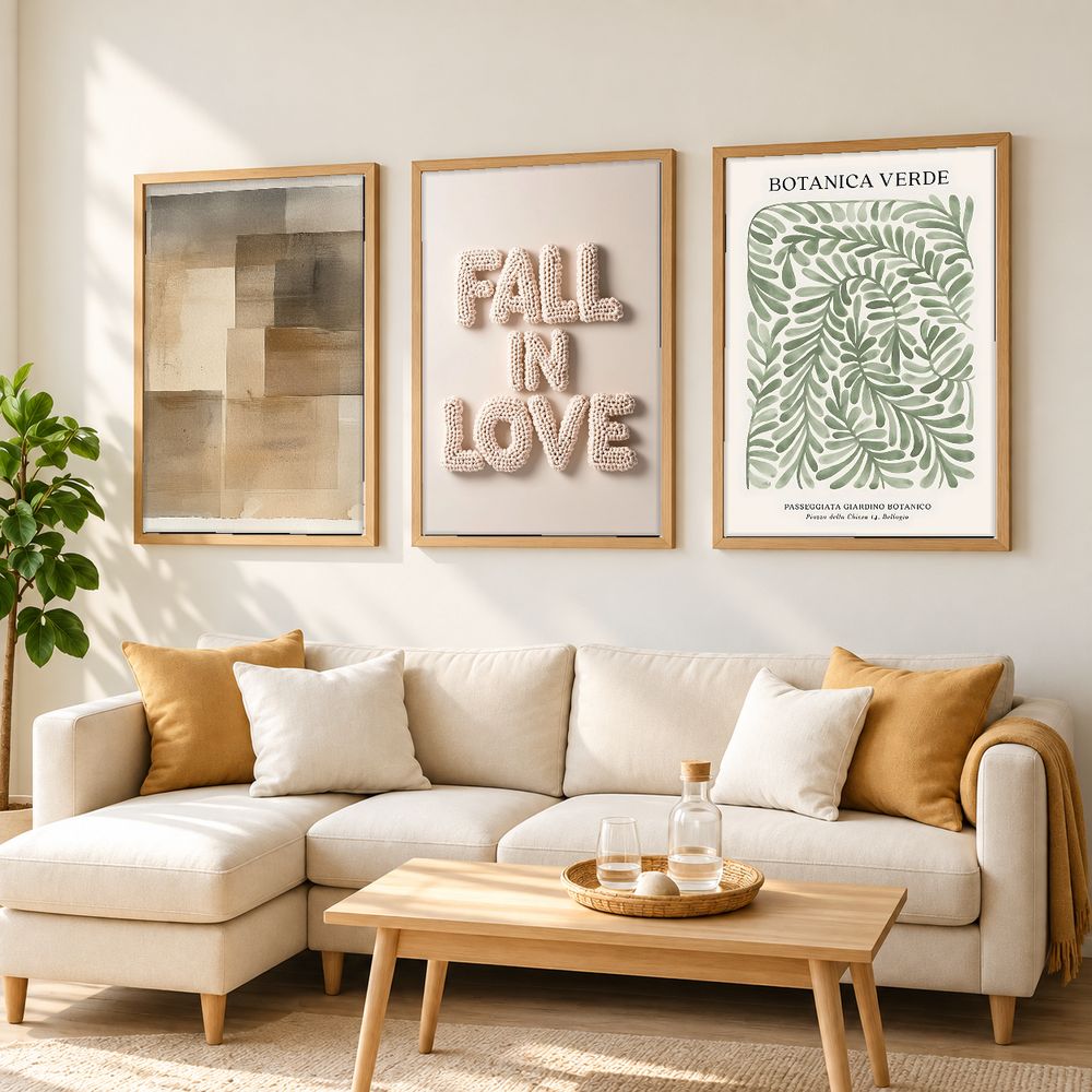 Set de 3 cuadros decorativos que combinan