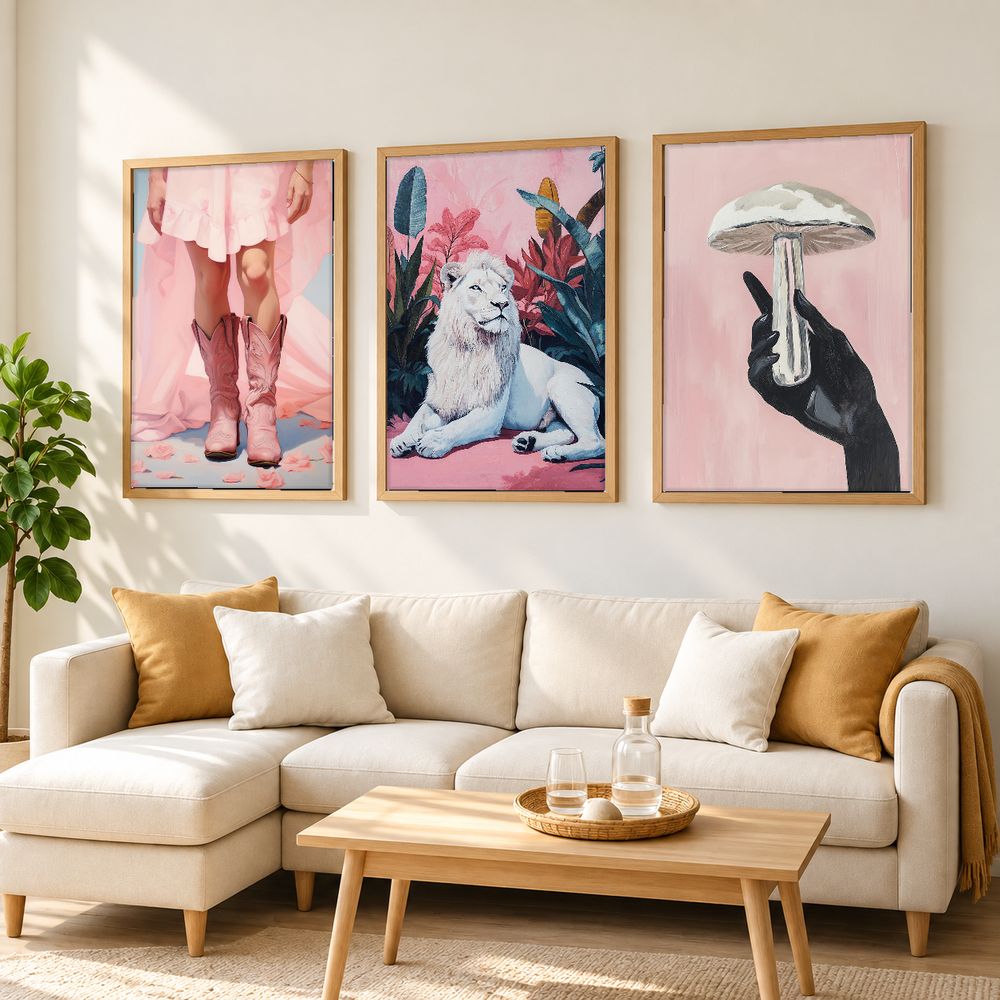 Set de 3 cuadros decorativos que combinan