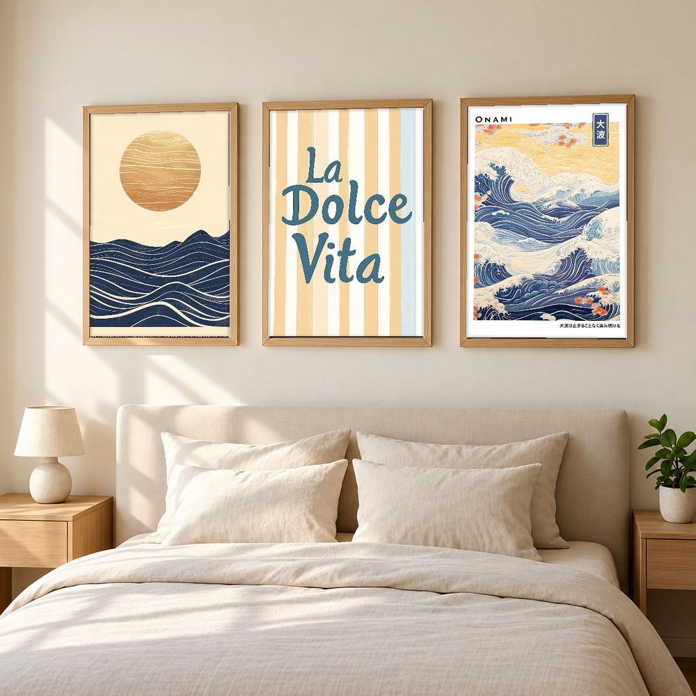 Set de 3 cuadros decorativos que combinan
