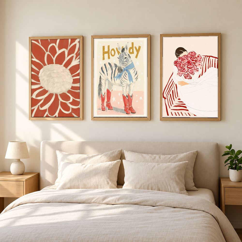 Set de 3 cuadros decorativos que combinan