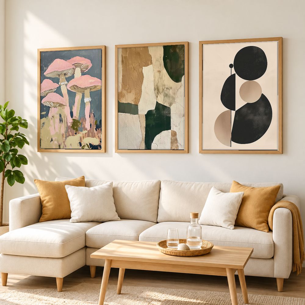 Set de 3 cuadros decorativos que combinan