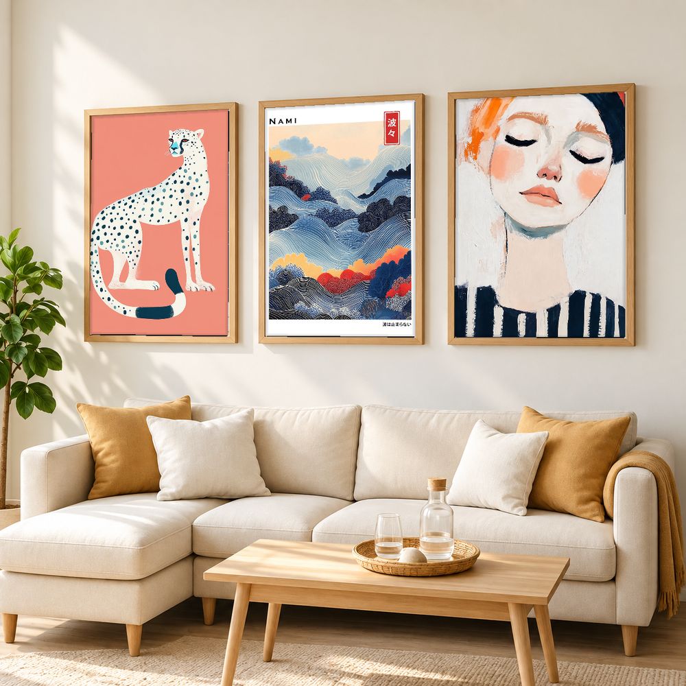 Set de 3 cuadros decorativos que combinan