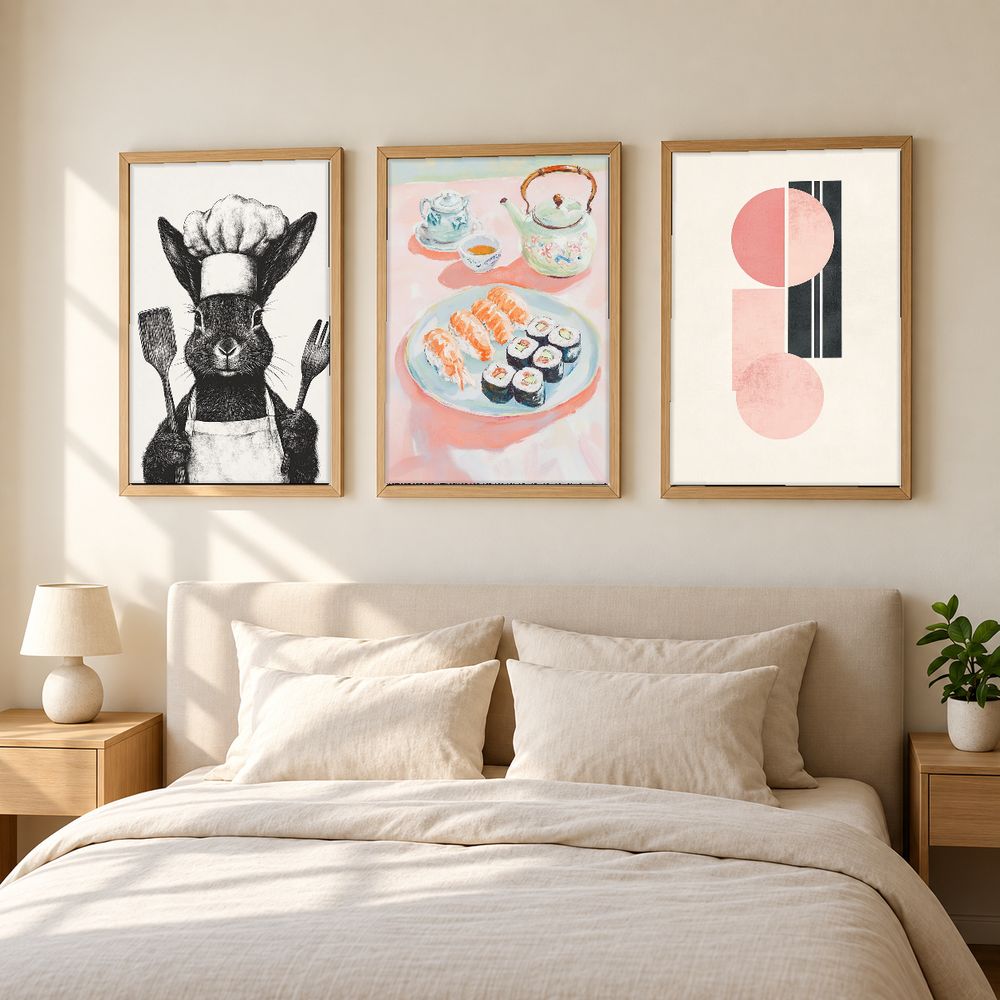 Set de 3 cuadros decorativos que combinan