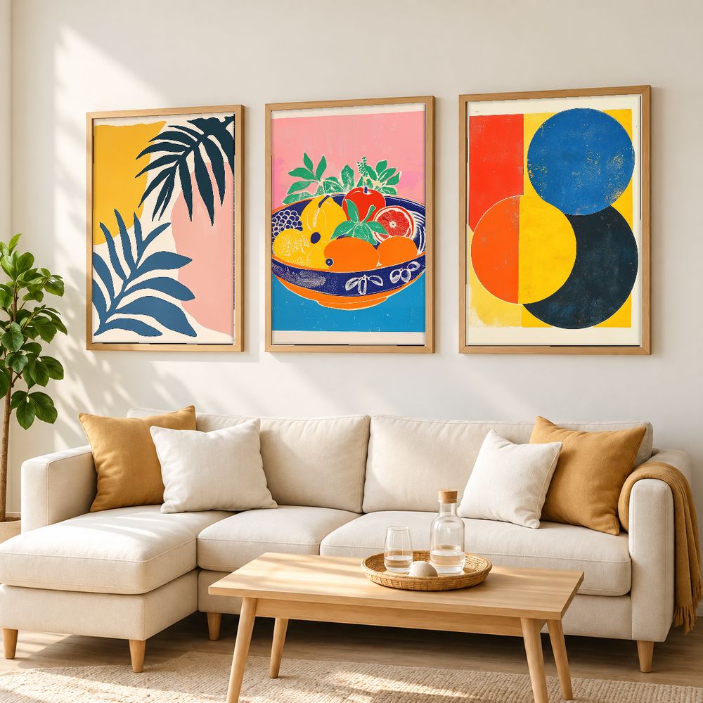 Set de 3 cuadros decorativos que combinan