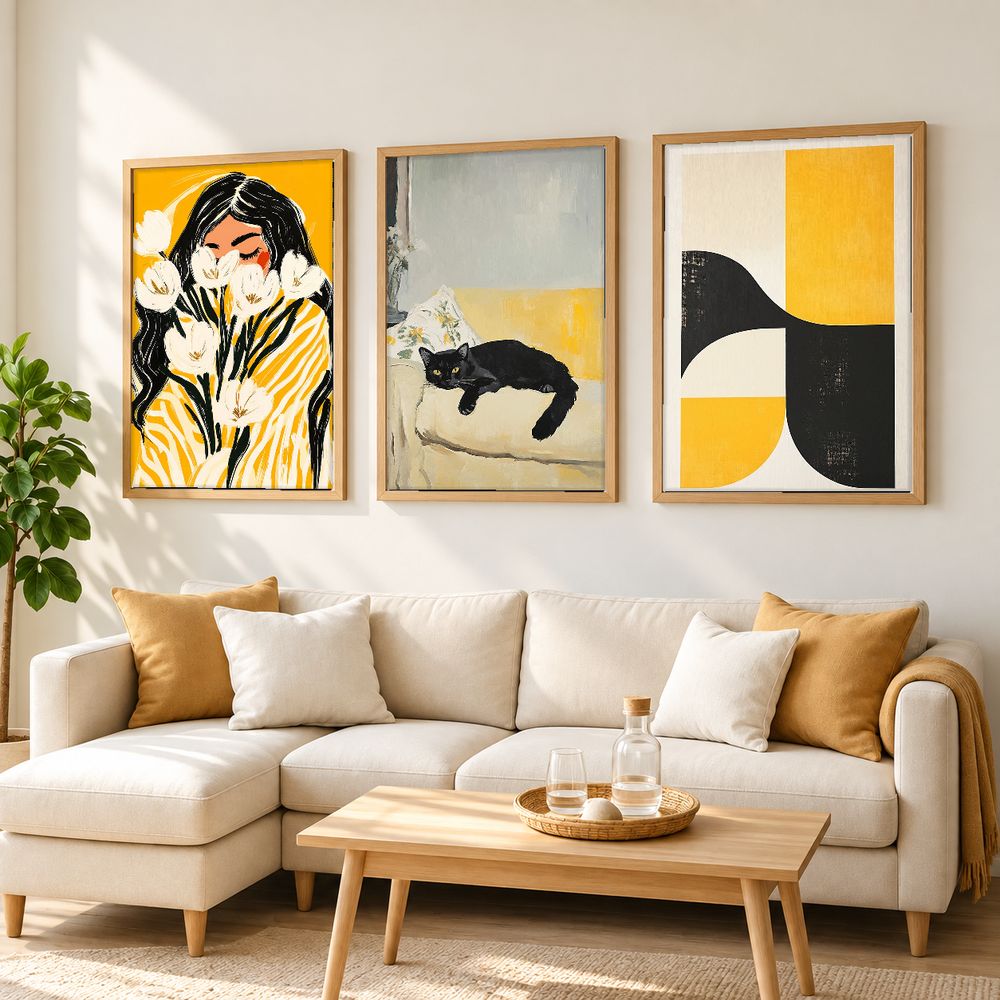 Set de 3 cuadros decorativos que combinan