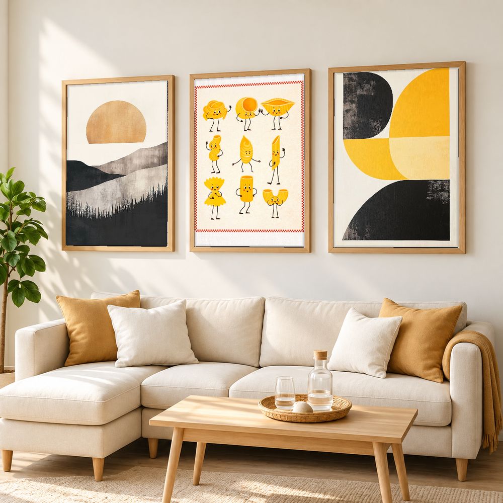 Set de 3 cuadros decorativos que combinan
