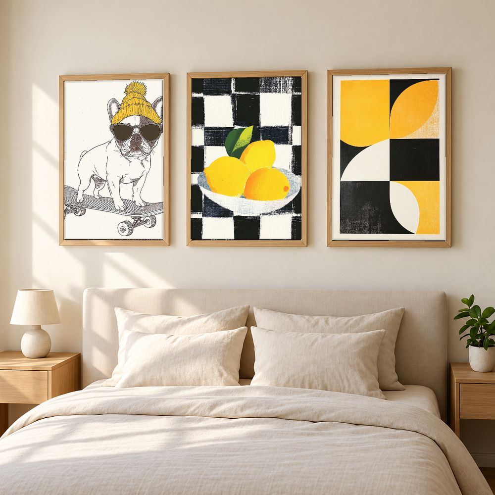 Set de 3 cuadros decorativos que combinan