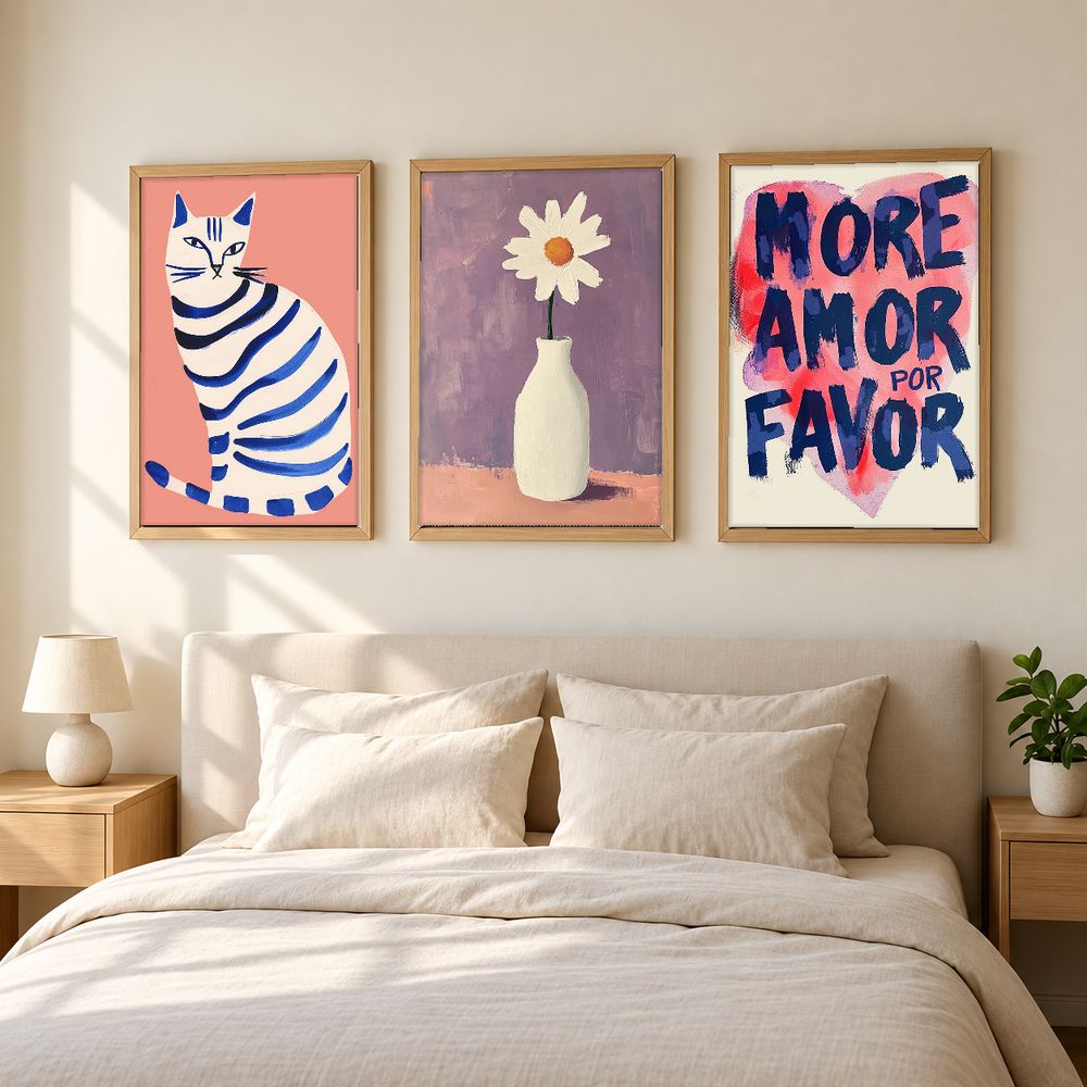Set de 3 cuadros decorativos que combinan