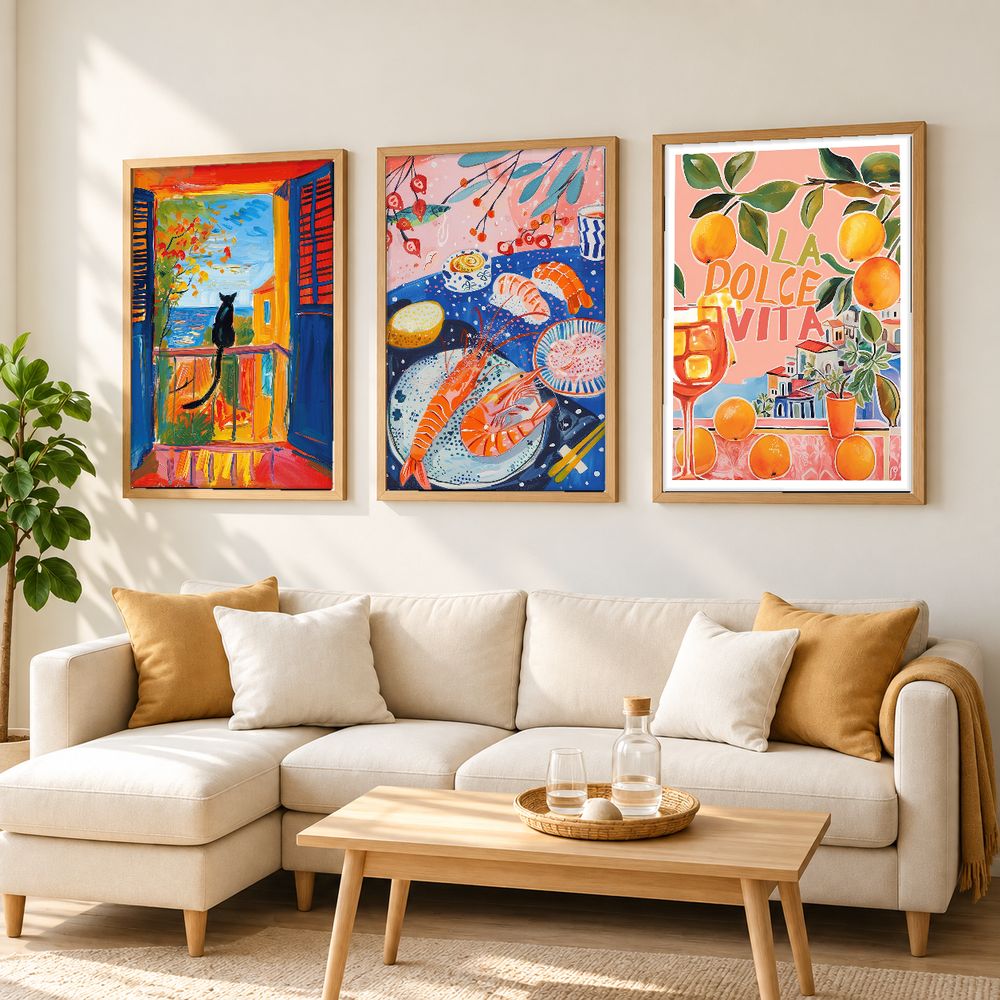 Set de 3 cuadros decorativos que combinan