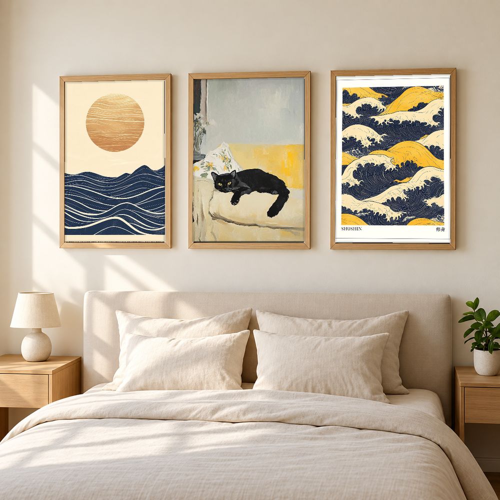 Set de 3 cuadros decorativos que combinan