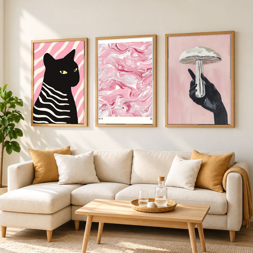 Set de 3 cuadros decorativos que combinan