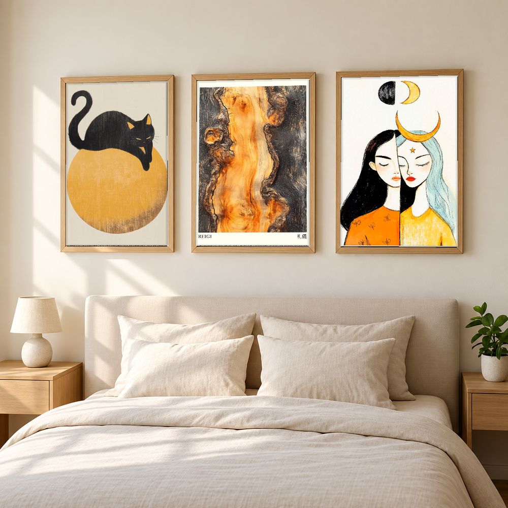 Set de 3 cuadros decorativos que combinan