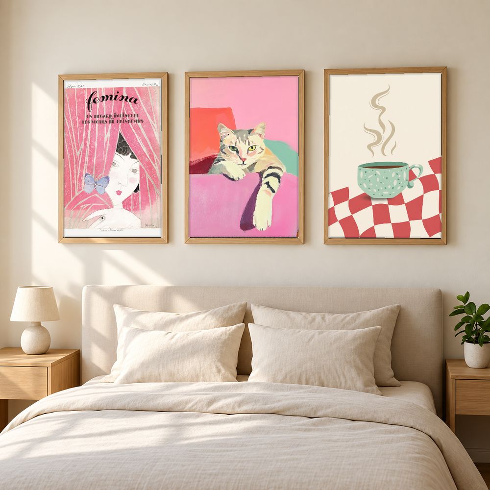 Set de 3 cuadros decorativos que combinan