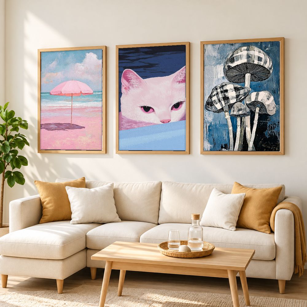 Set de 3 cuadros decorativos que combinan