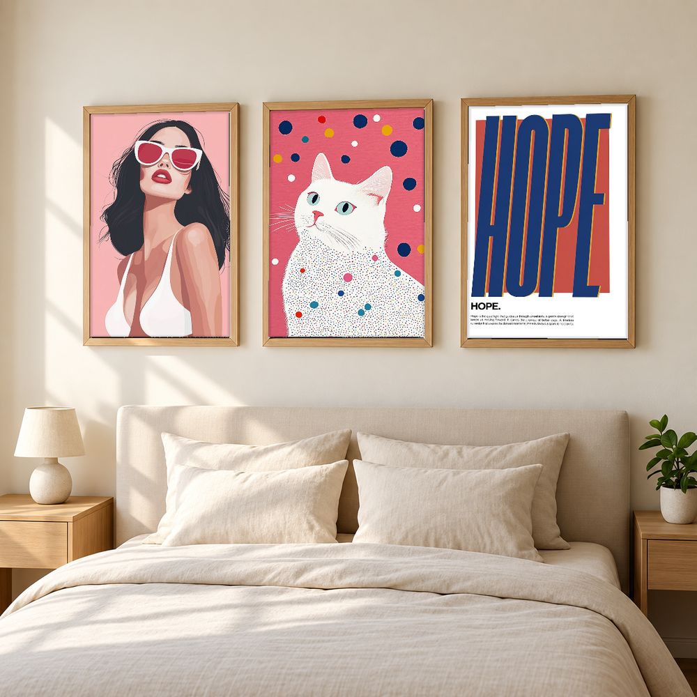 Set de 3 cuadros decorativos que combinan