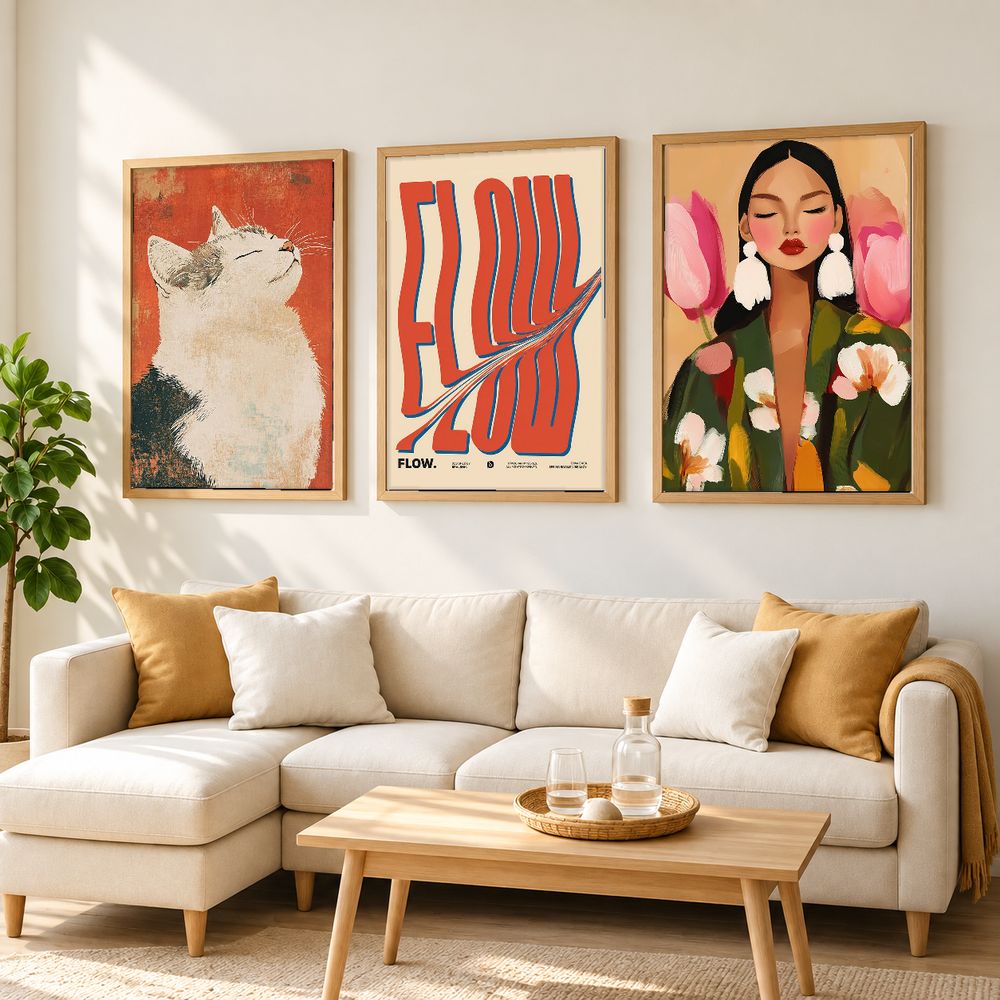 Set de 3 cuadros decorativos que combinan