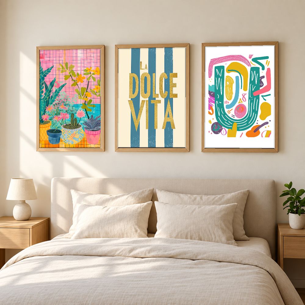 Set de 3 cuadros decorativos que combinan