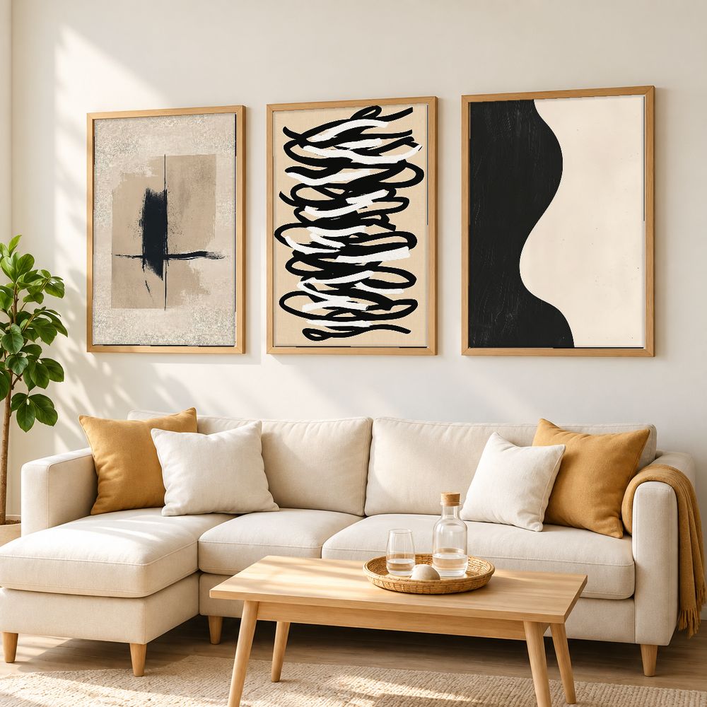 Set de 3 cuadros decorativos que combinan