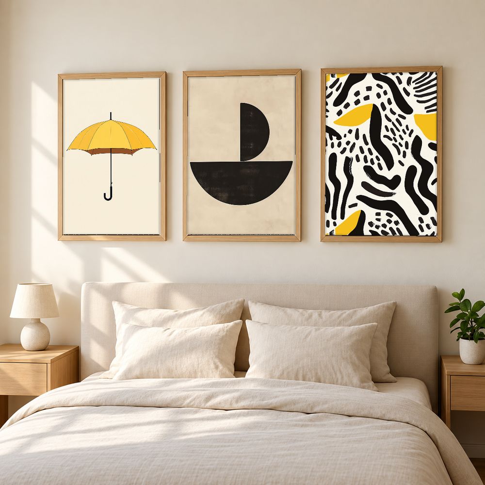 Set de 3 cuadros decorativos que combinan