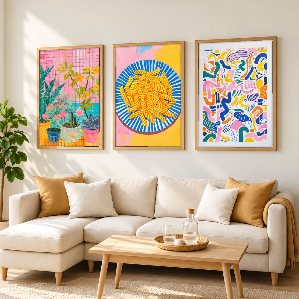 Set de 3 cuadros decorativos que combinan