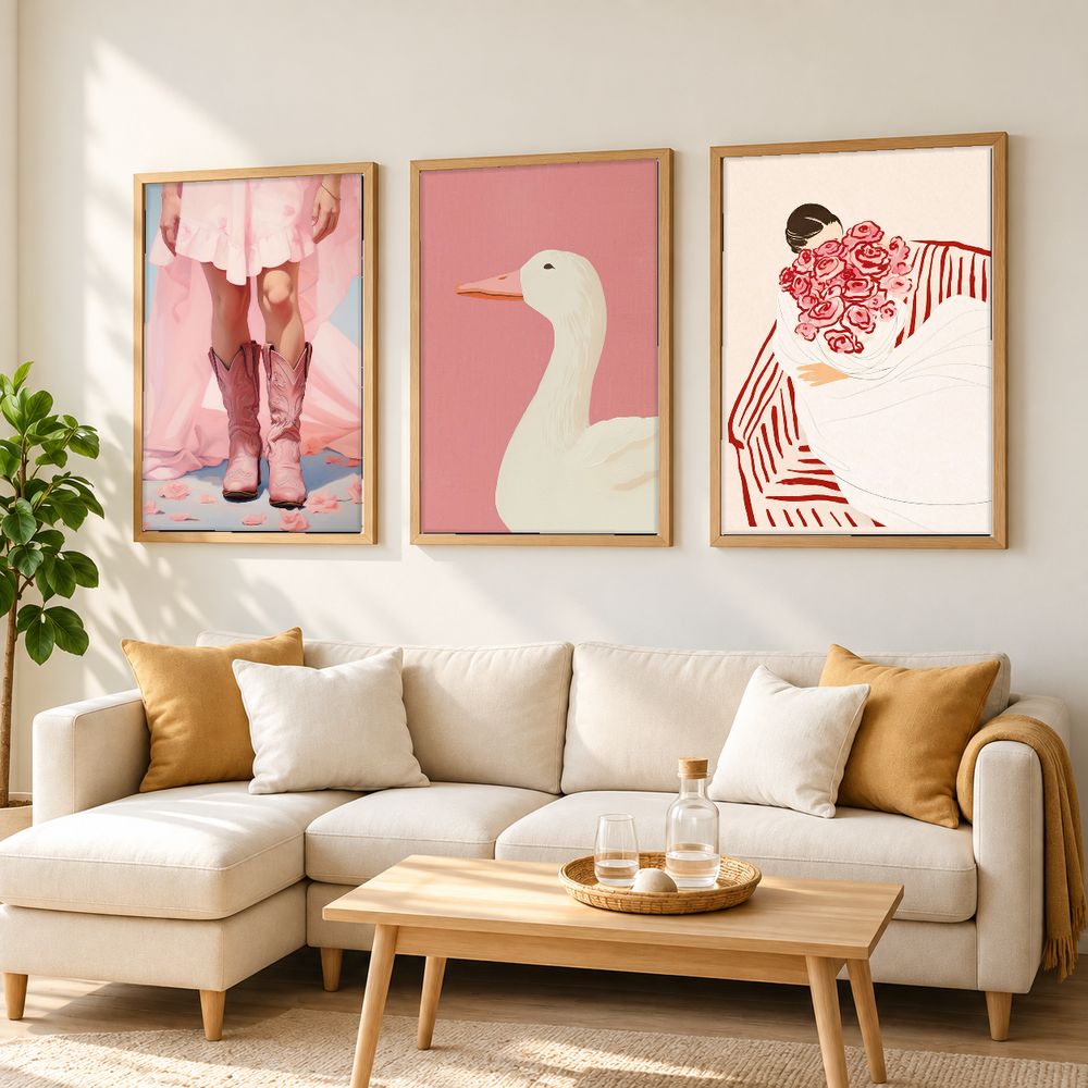 Set de 3 cuadros decorativos que combinan