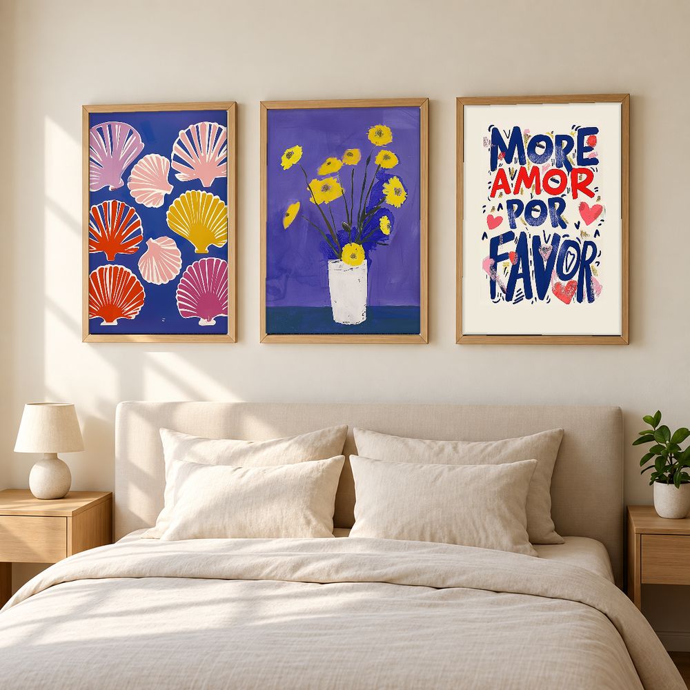 Set de 3 cuadros decorativos que combinan