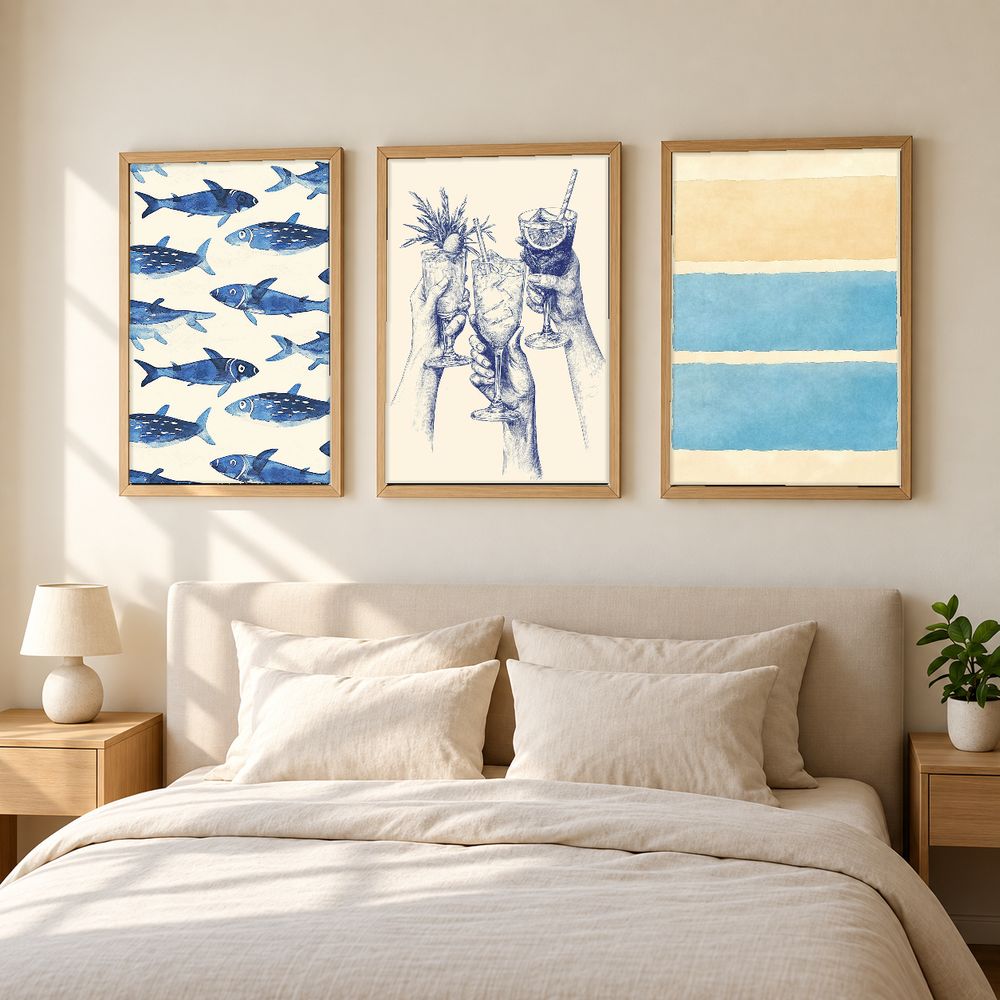 Set de 3 cuadros decorativos que combinan