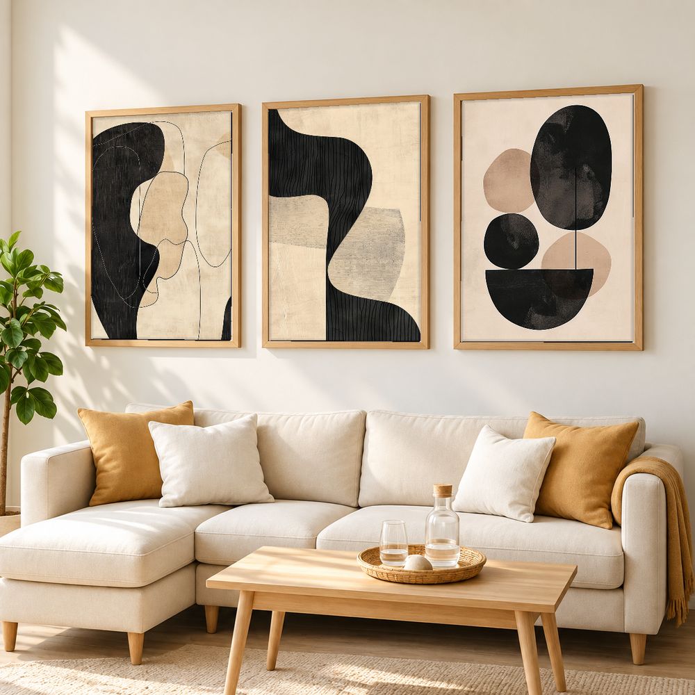 Set de 3 cuadros decorativos que combinan