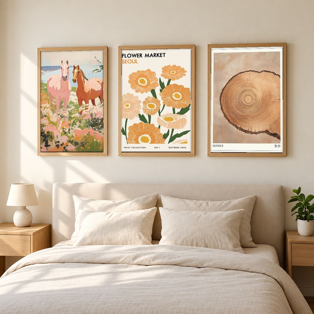 Set de 3 cuadros decorativos que combinan