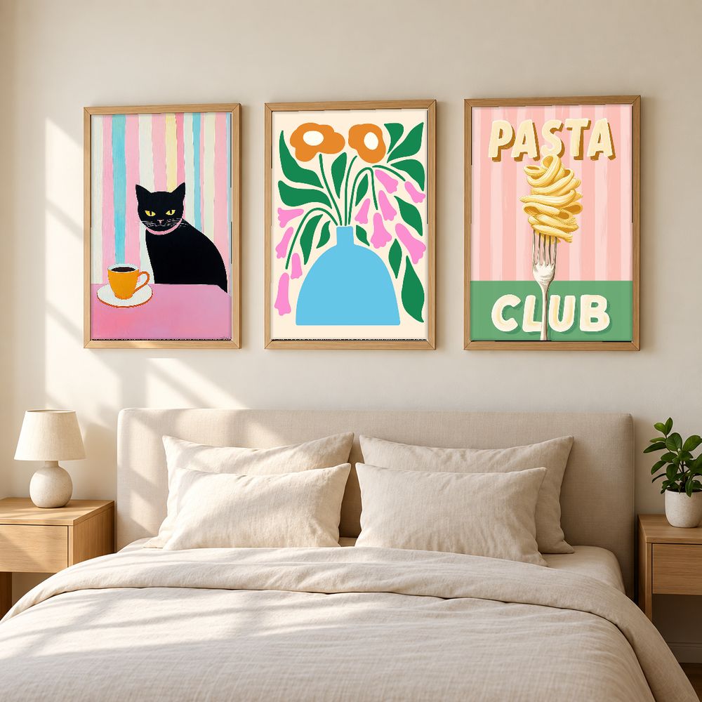 Set de 3 cuadros decorativos que combinan
