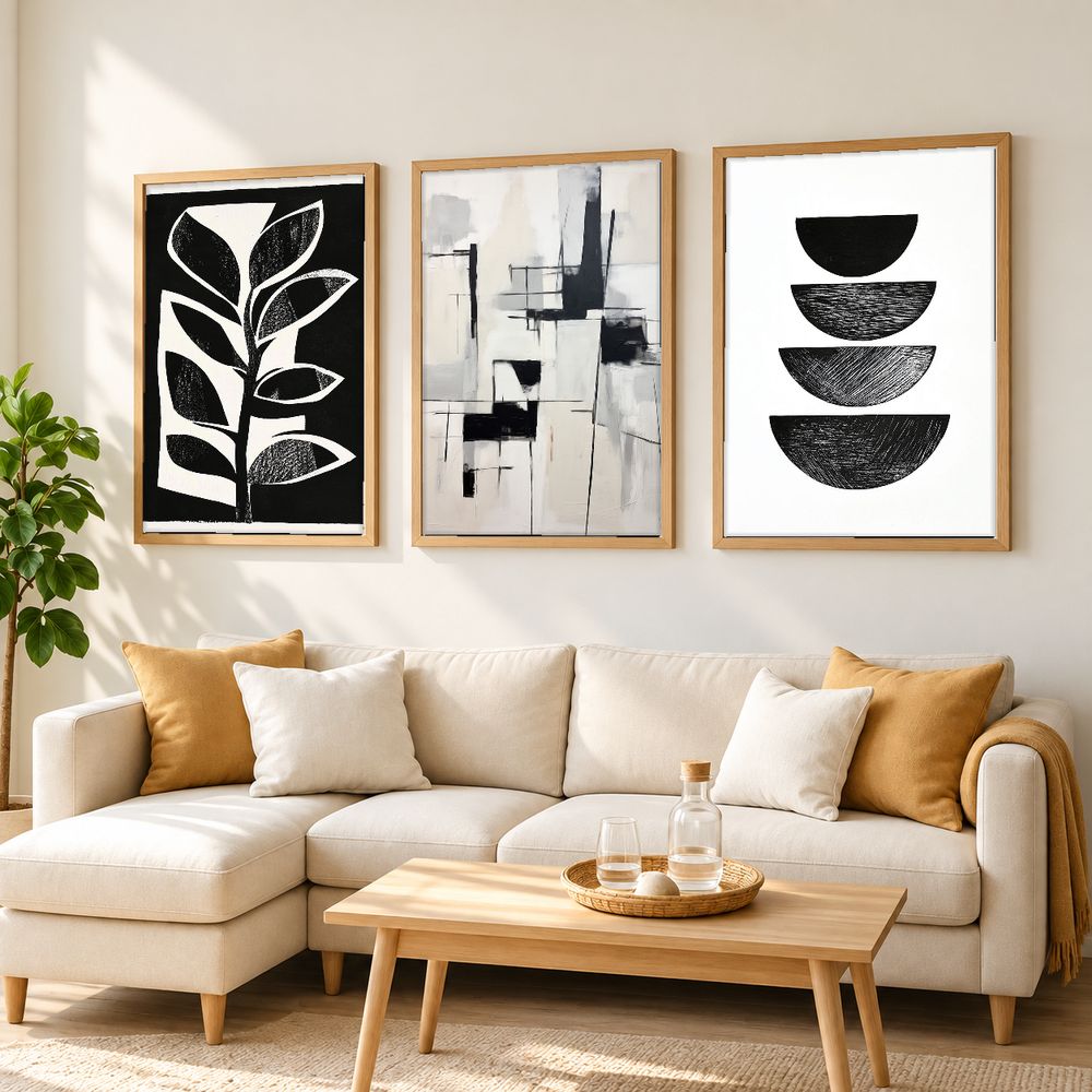 Set de 3 cuadros decorativos que combinan