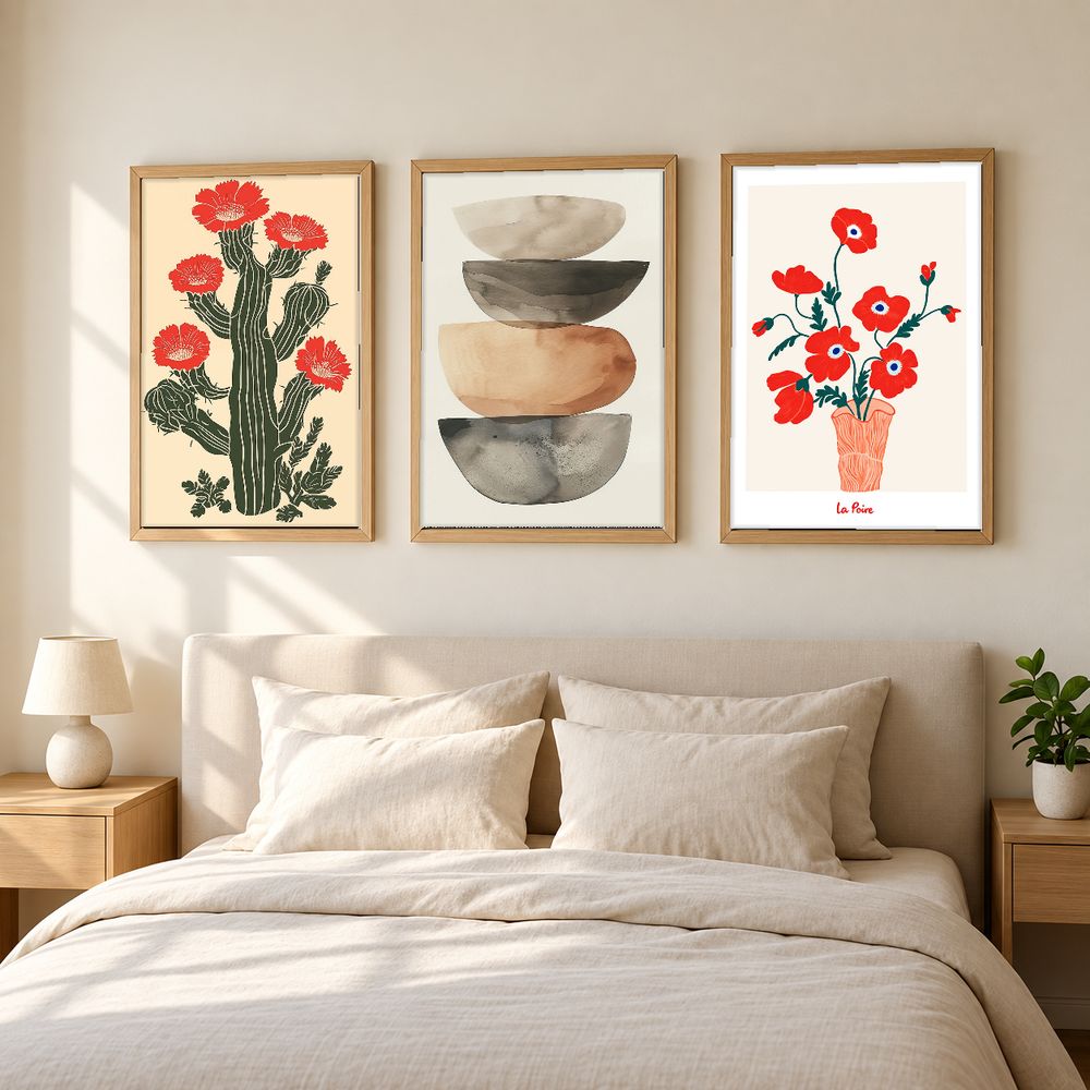 Set de 3 cuadros decorativos que combinan