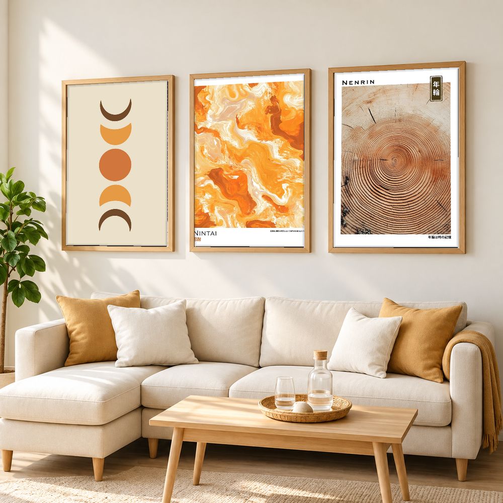 Set de 3 cuadros decorativos que combinan
