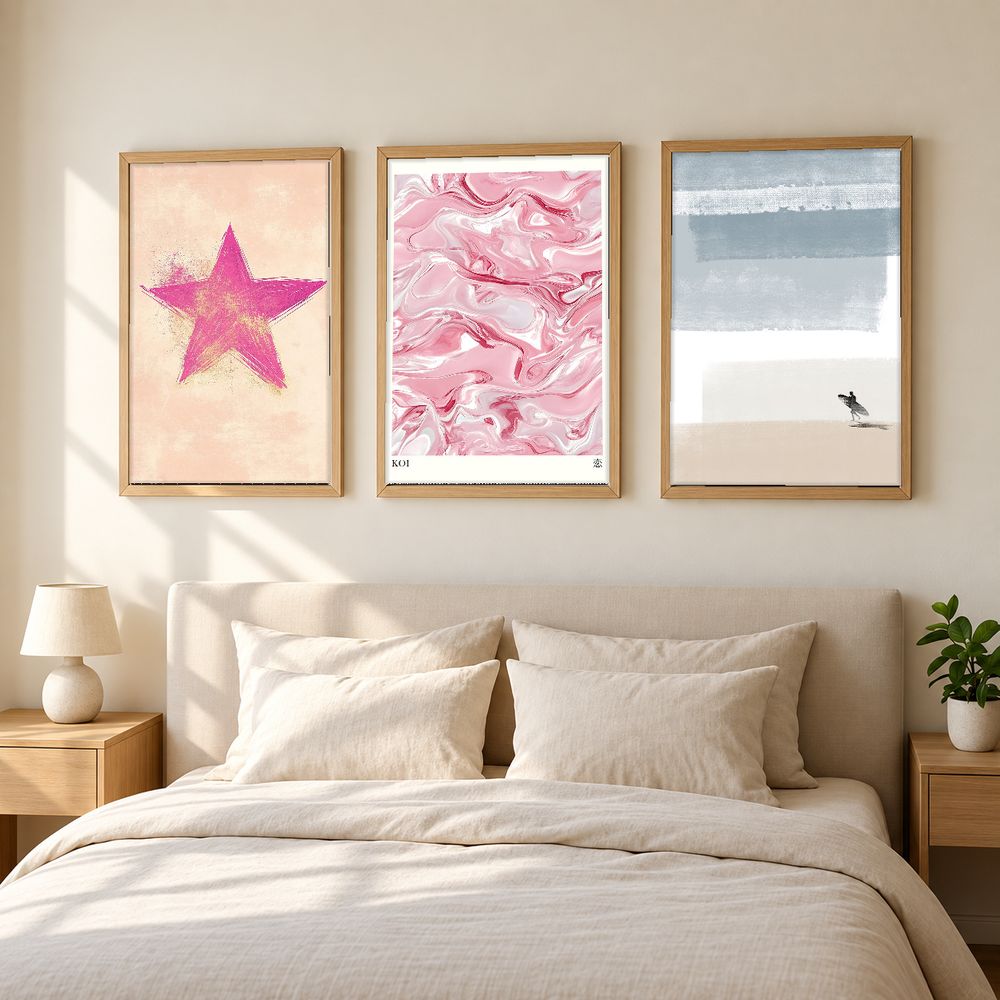 Set de 3 cuadros decorativos que combinan