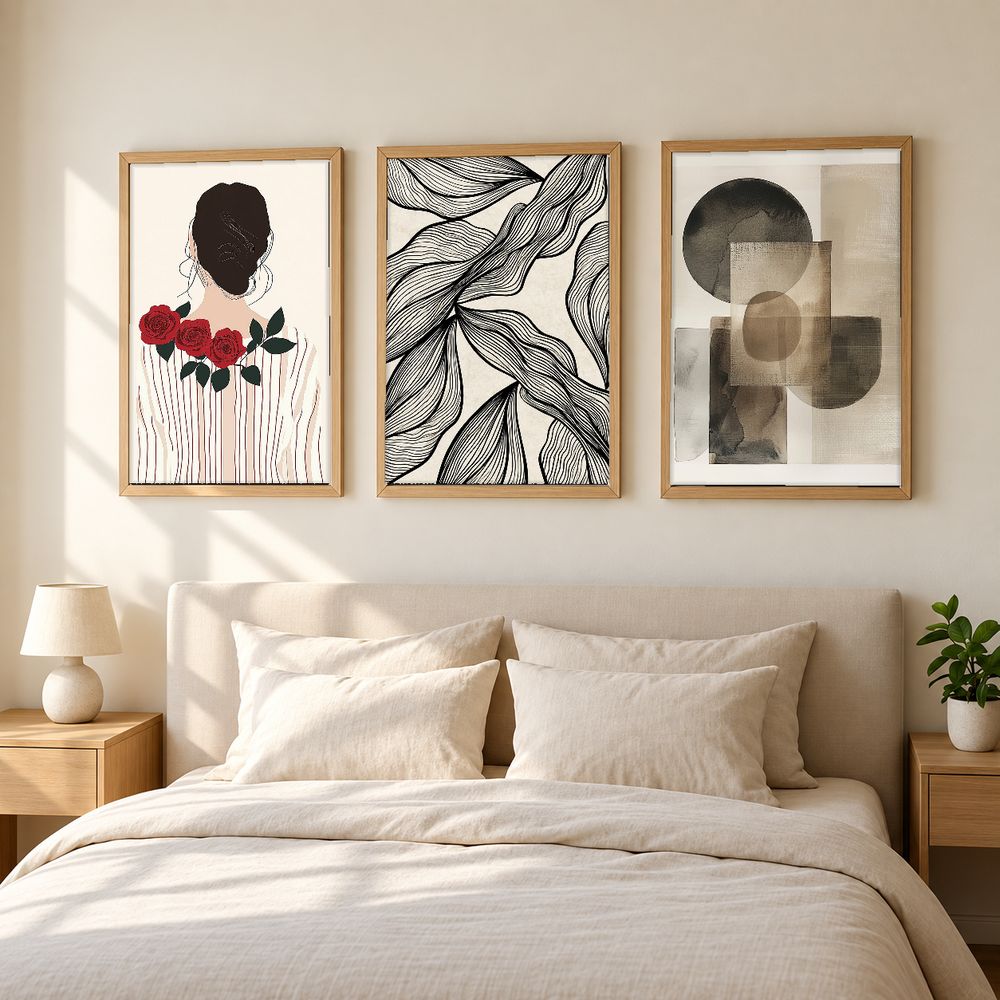 Set de 3 cuadros decorativos que combinan